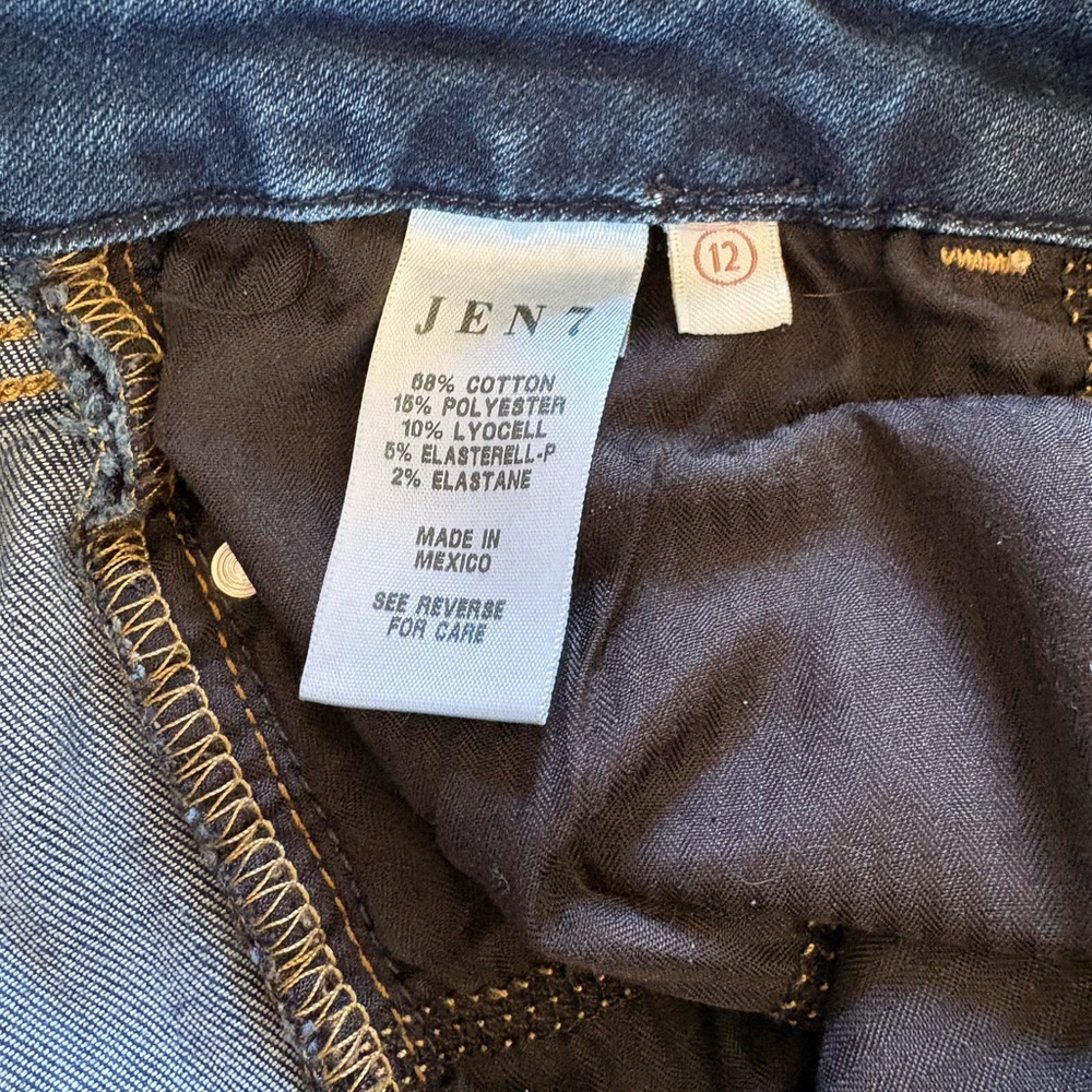 7 For All Mankind Women's Ankle Jeans in Dark Blue - Picture 4 of 4